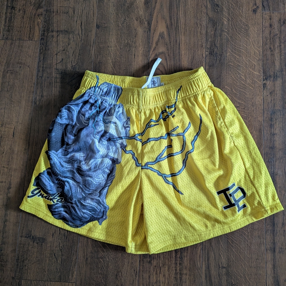 Inaka Power Yellow Mesh Shorts